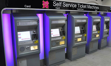Self-service ticketing machine for London Olympic Games